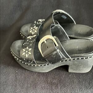 Women's Black Embellished Sandals